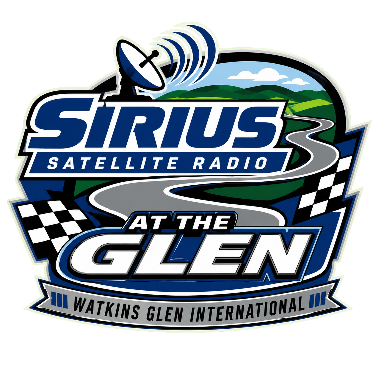 Sirius Satellite Radio at the Glen logo
